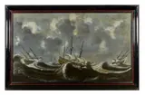 Bateau dans la tempête by Peeters Bonaventura, Panneau de chêne, quatre planches, non parqueté, sold Mar 2022