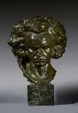 Masque de Beethoven by Jules Jouant, Bronze à patine verte, sold Mar 2022