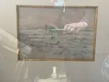 Mer agitée by Ernest Pontier de Chamaillard, Aquarelle, sold Feb 2022