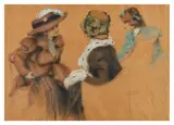 Trois élégantes by Raphael Kirchner, Aquarelle, rehaut de gouache et fusain, sold Dec 2021