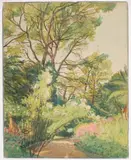 Sentier fleuri et verdoyant by Tony Minartz, Aquarelle, sold Dec 2021