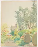 Chemin, poteries imposantes, fortifications by Tony Minartz, Aquarelle, sold Dec 2021