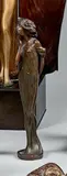 Cachet «Femme by Auguste Rubin, Épreuve en bronze à patine brune, fonte d'édition, sold Oct 2019