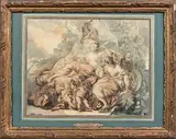 Vénus et amours by Jacques-Philippe Caresme, Plume, lavis, rehauts de gouache, sold Oct 2019