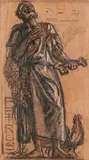 Saint Pierre by René Marie Castaing, vers 1936, Fusain et pastel sur papier kraft, sold Jun 2019