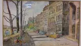 Notre-Dame vue des quais de l'ile Saint-Louis by Roger Pinet, Aquarelle gouachée signée en bas à droite, sold Jun 2019