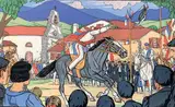 Spectacle cavalier en pays basque by Pablo Tillac, Gouache, sold Jun 2019