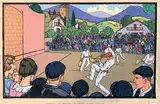 Partie de Pelote au grand gant Chistéra by Pablo Tillac, Gouache, sold Jun 2019