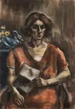 Jeune fille au cygne bleu by Henri Le Fauconnier, Aquarelle gouachée, sold Jun 2019