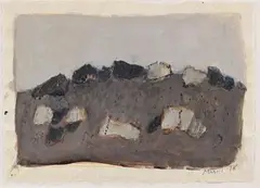 Paysage rocheux by Zoran Mušič, 1978, Gouache sur papier, sold Jun 2019