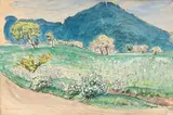 Paysage provençal au printemps by Henri Lebasque, Aquarelle gouachée, sold May 2019
