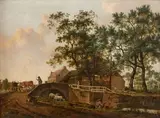 La rentrée du troupeau by Bernhard Heinrich Thier, Panneau de chêne, une planche, non parqueté, sold Mar 2024