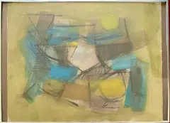 Composition" by Bill Parker, 1988, Pastel, sold Jul 2024