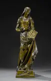La Charité by Émile Louis Picault, Épreuve en bronze à patine mordorée, sold Jul 2024