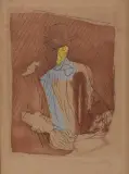 Homme au chapeau by Jacques Villon, Eau-forte rehaussée à la gouache et au lavis d'encre brune, sold Jun 2024