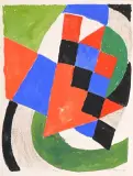 Rythme couleurs n°1623 by Sonia Delaunay, 1969, Gouache et mine de plomb, sold Jun 2024