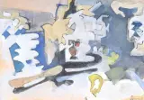 Au dessert II by Jean Edelmann, 1972, Aquarelle, gouache et encre sur papier, sold Jun 2024
