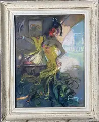 Danseuse by Louis Fortuney, Pastel, sold Jun 2024