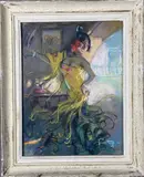 Danseuse by Louis Fortuney, Pastel, sold Jun 2024
