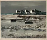 Village en Bretagne by Georges Laporte, Lithographie, sold Jun 2024