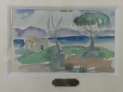 Paysage de bord de mer by Henri Lebasque, Aquarelle sur papier, sold Jun 2021