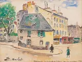 La bergerie de Gabrielle d'Estrées by Élisée Maclet, 1920, Aquarelle et encre sur papier, sold Apr 2023