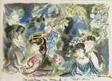 Projet de la "Couverture du tome II de ''Bel Ami'' ", circa 1947 by Emilio Grau Sala, Encre, aquarelle et gouache sur papier, sold Apr 2023