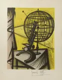 Le Microscope, 1969. (Sorlier, 316) by Bernard Buffet, Lithographie en couleur sur papier vélin d'Arches, sold Apr 2023