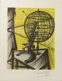 Le Microscope, 1969. (Sorlier, 316) by Bernard Buffet, Lithographie en couleur sur papier vélin d'Arches, sold Apr 2023