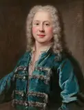 Portrait de jeune homme à l'habit bleu by Hubert Drouais, Toile, sold Nov 2019