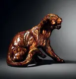 Tigre feulant by Thierry van Ryswick, Terre cuite vernissée, sold Nov 2019