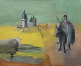 Le Chevalier, projet de décor pour Voyage-Surprise by Sándor Trauner, Aquarelle et gouache signée Trau et datée, sold Oct 2019