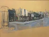 Paris Blues (Martin Ritt) by Sándor Trauner, Gouache sur papier, sold Oct 2019
