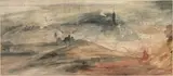 Vue d'Honfleur by Paul Huet, Aquarelle, sold Jun 2019