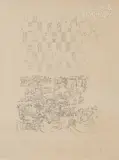 Le jardin et la ville V, Medici by François Rouan, 1973, Technique mixte (crayon et feutre) sur papier d’Arches, sold Sep 2023