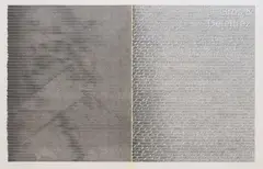 By Thomery n°66, 1978-1979 by Michaël Lechner, Lavis d’encre et crayon sur deux feuilles assemblées, sold Sep 2023