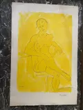 Nu sur fond jaune by André Lhote, Lithographie en couleurs sur papier vélin signée dans la planche à bas à gauche et signée, sold Jul 2023