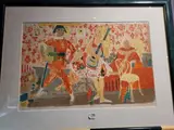 Arlequin musicien by Roger Bezombes, Lithographie, sold Jul 2023