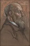 Portrait de profil du Président Mithouard by Maurice Denis, 1918, Pastel, sold Jun 2023
