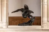 Combat d’aigles by Maximilien Louis Fiot, Épreuve en bronze à patine brune, sold May 2023