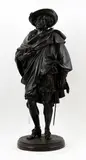 Antoine van Dyck by Jean Jules B. Salmson, Bronze à patine foncée, sold Jun 2022