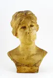 Sans titre - Buste de jeune fille au bandeau by Alfred Laliberté, Plâtre, sold May 2022