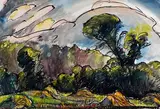 Paysage by Jean-Paul Pépin, Aquarelle, sold May 2022