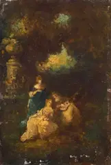 Scène galante dans un parc by François Maury, Panneau signé en bas à droite, sold Dec 2020