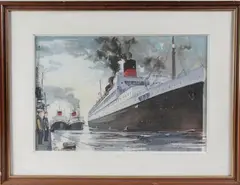 Le Paris, le Lafayette, le De Grasse by Patrice Bortoluzzi, Gouache, sold Jul 2025