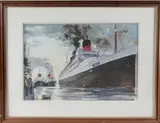 Le Paris, le Lafayette, le De Grasse by Patrice Bortoluzzi, Gouache, sold Jul 2025
