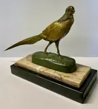 Faisan by Henri Alfred Jacquemart, Bronze deux patines signé Socle en marbre, sold Jul 2025