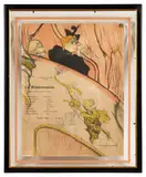 La loge au mascaron doré by Henri de Toulouse-Lautrec, Lithographie en couleurs, édition du programme de théatre avec le texte, publié par le Thé, sold Jul 2025