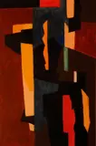 Composition abstraite by Ezekiel Baroukh, 1951, Gouache sur papier, sold Mar 2018
