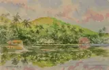 Lagon à Moorea by Jacques Boullaire, Aquarelle, sold Mar 2015